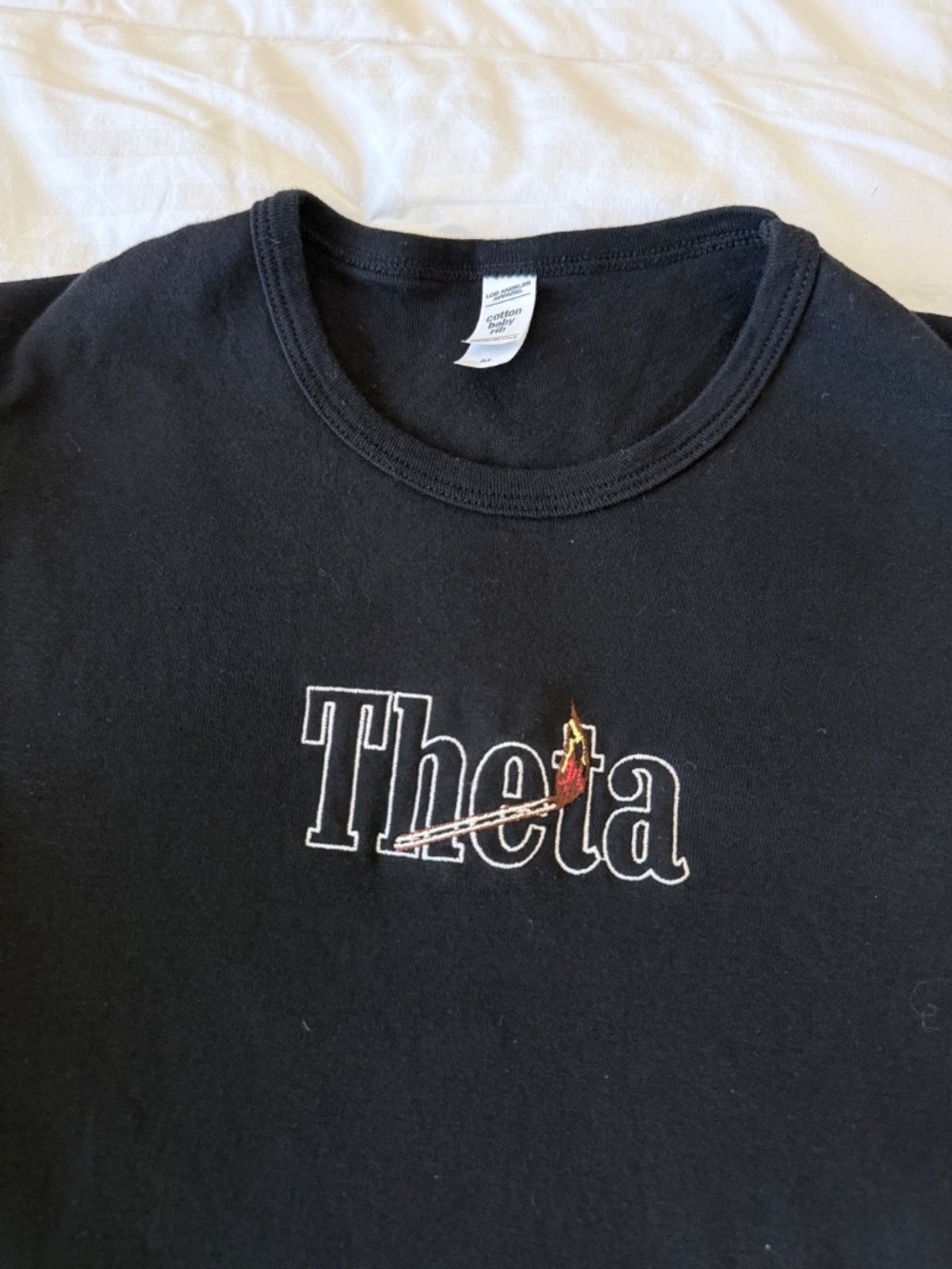 Theta Match Baby Rib Tee Medium - Picture 2 of 5